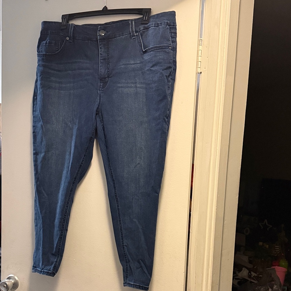 Melissa McCarthy Seven7 Dark Blue Skinny Jeans